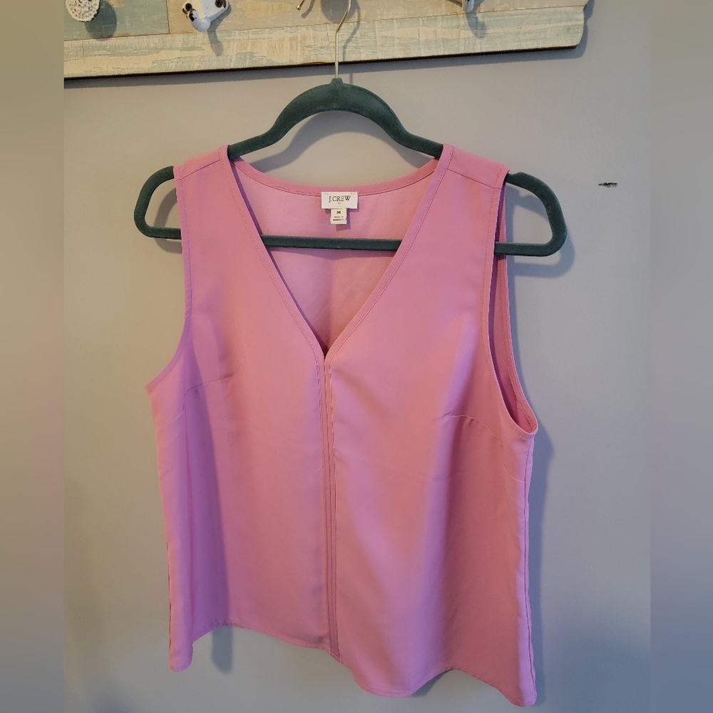 Brand new J Crew mauve sleeveless blouse. Polyester size M